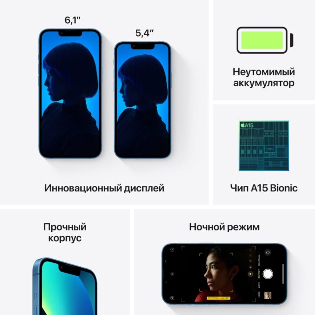 Apple iPhone 13, 128 ГБ, Синий